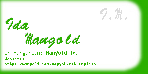 ida mangold business card